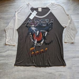 Buckle Obey 3/4 length baseball band shirt